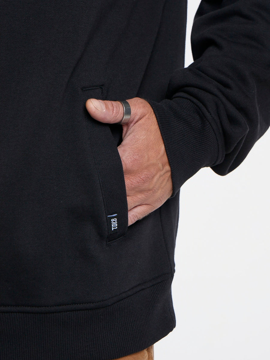 Polerón Negro Hombre Half Zip