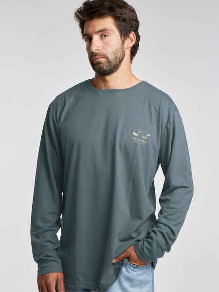 Polera ML Cascos Celeste