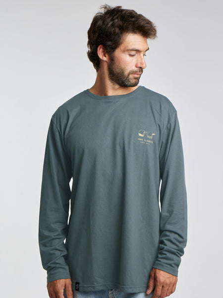 Polera ML Cascos Celeste