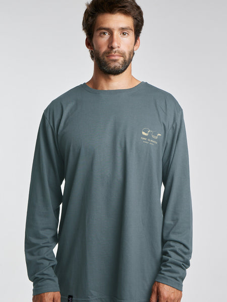 Polera ML Cascos Celeste