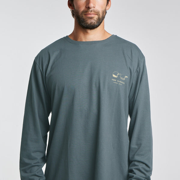 Polera ML Cascos Celeste