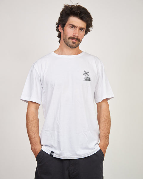 Polera Hombre Blanca Manga Corta Company