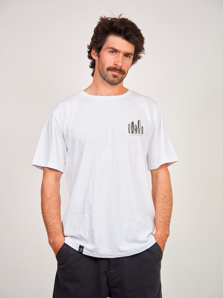 Polera Blanca Manga Corta Malibu