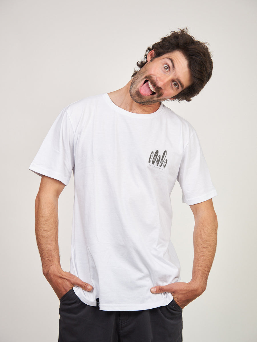 Polera Blanca Manga Corta Malibu