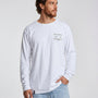Polera Manga Larga Hombre Blanca Motor