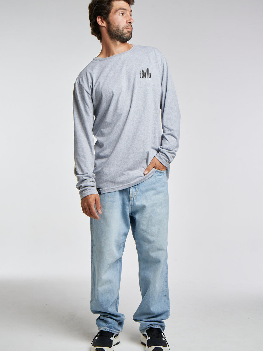 Polera ML Malibu Gris Claro