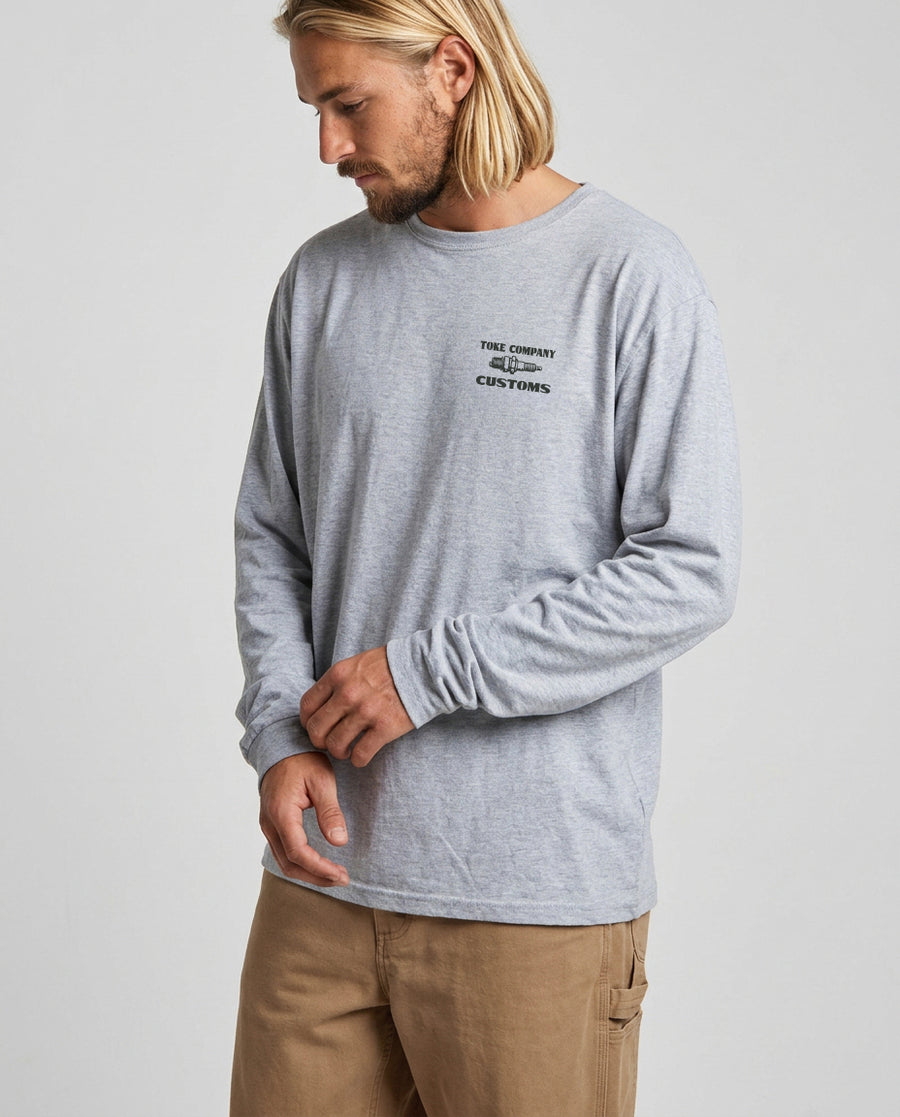 Polera Manga Larga Hombre Melange Spark