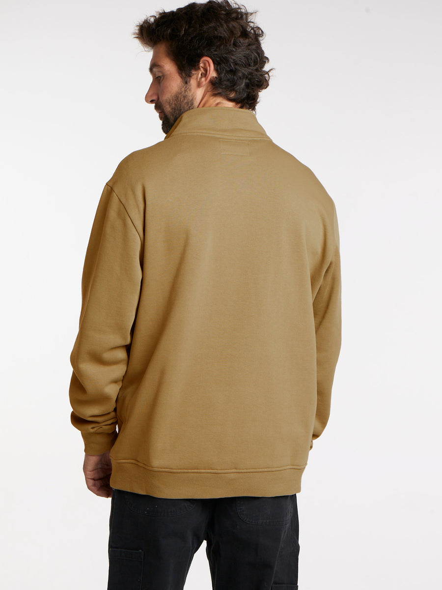 Poleron Half Zipper Cafe