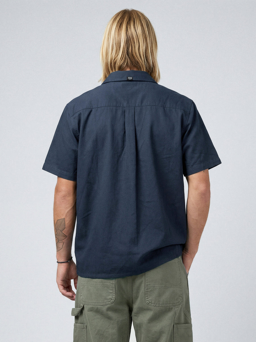 Camisa Manga Corta Azul Hombre Garage
