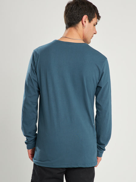 Polera Azul Manga Larga Moto