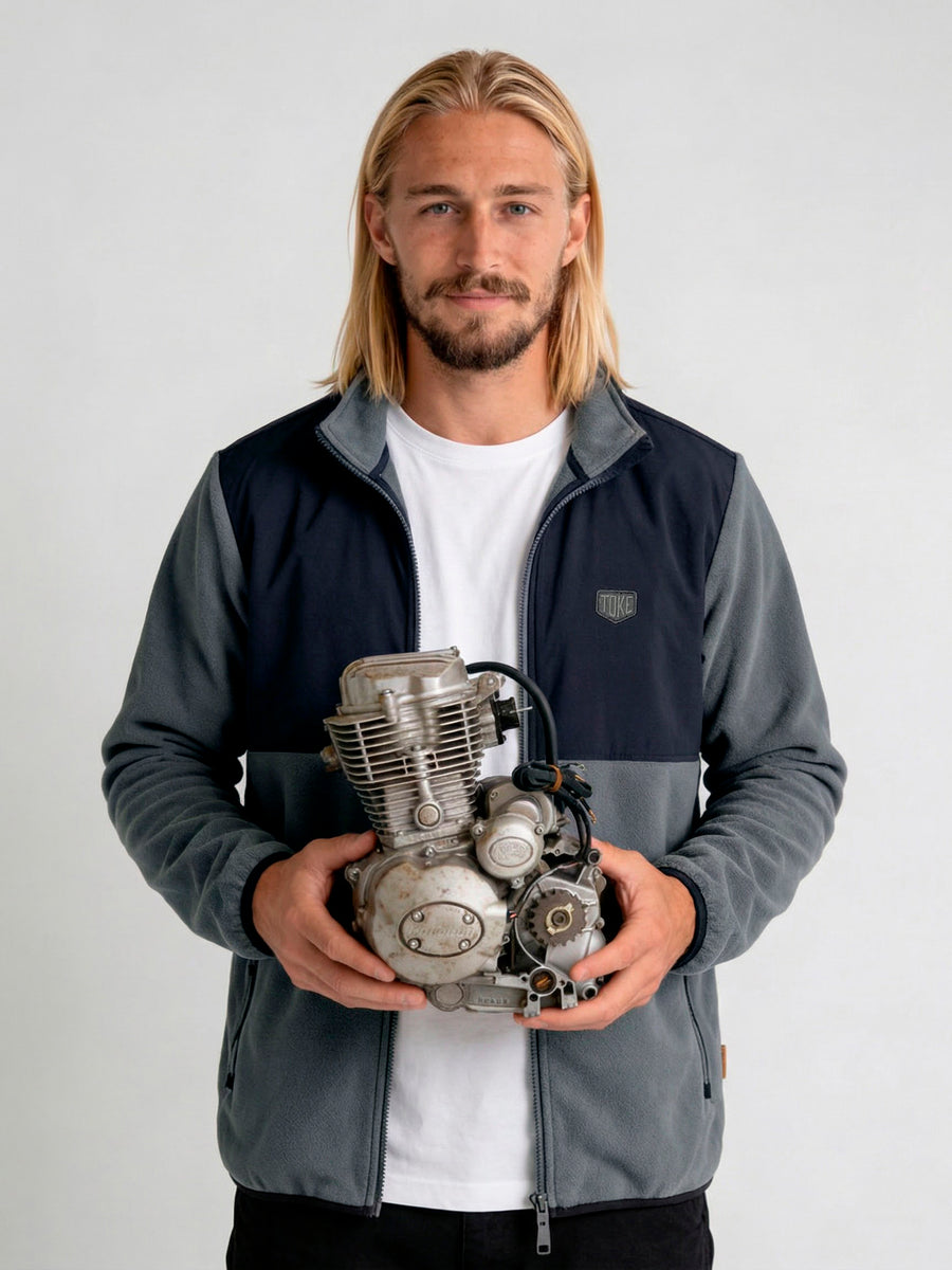 Polar Full Zipper Azul Rusty