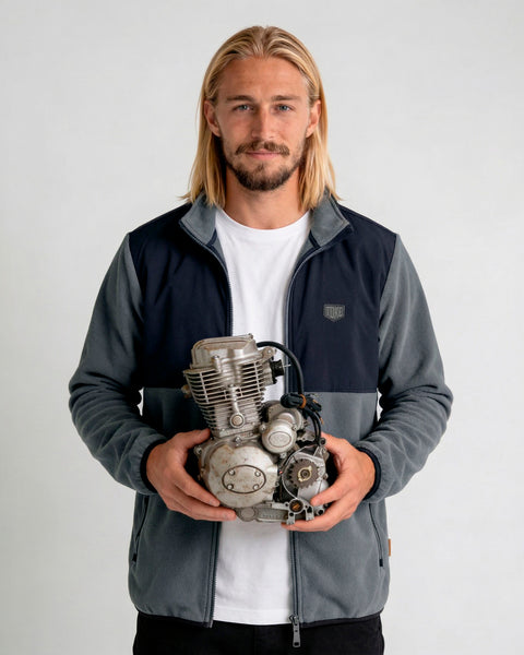 Polar Full Zipper Azul Rusty