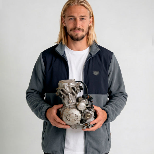 Polar Full Zipper Azul Rusty