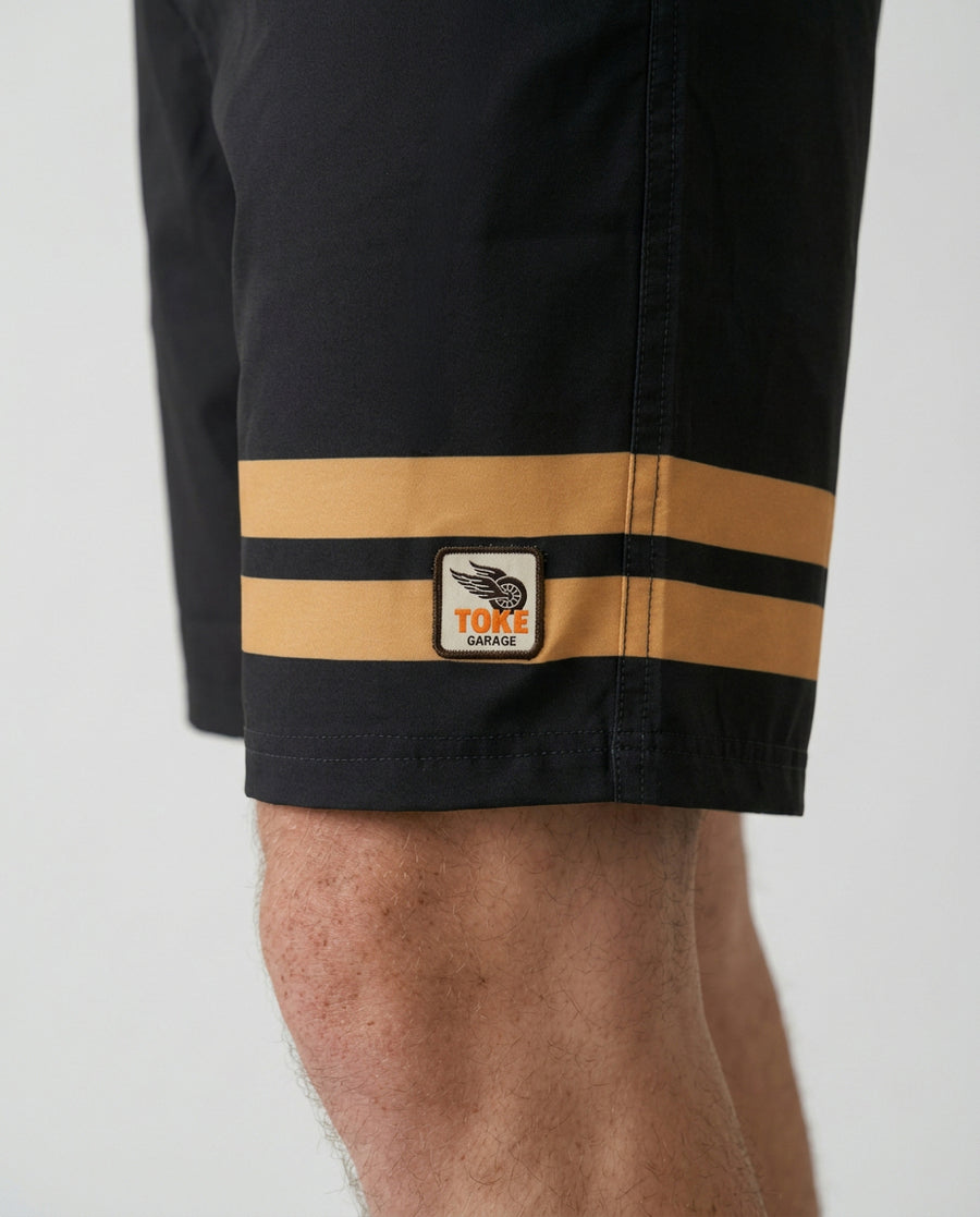 Traje de Baño Gris Oscuro Lines Hombre