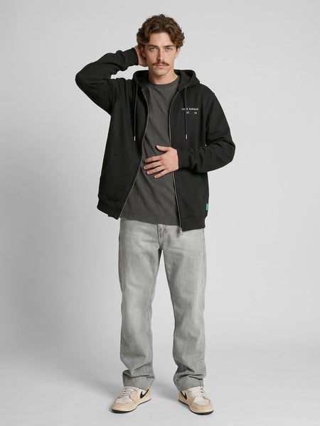 Poleron Full Zipper Negro Hombre Fuel