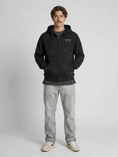 Poleron Full Zipper Negro Hombre Fuel
