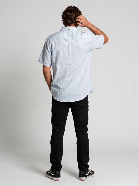 Camisa Hombre Lisa Celeste Toke