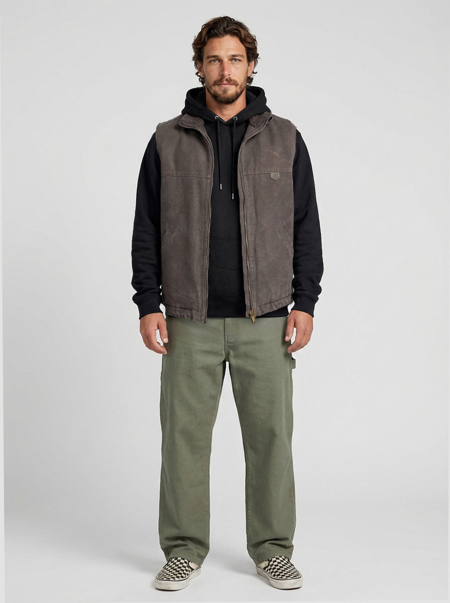 Chaqueta Sin Mangas Café Hombre Attaquer