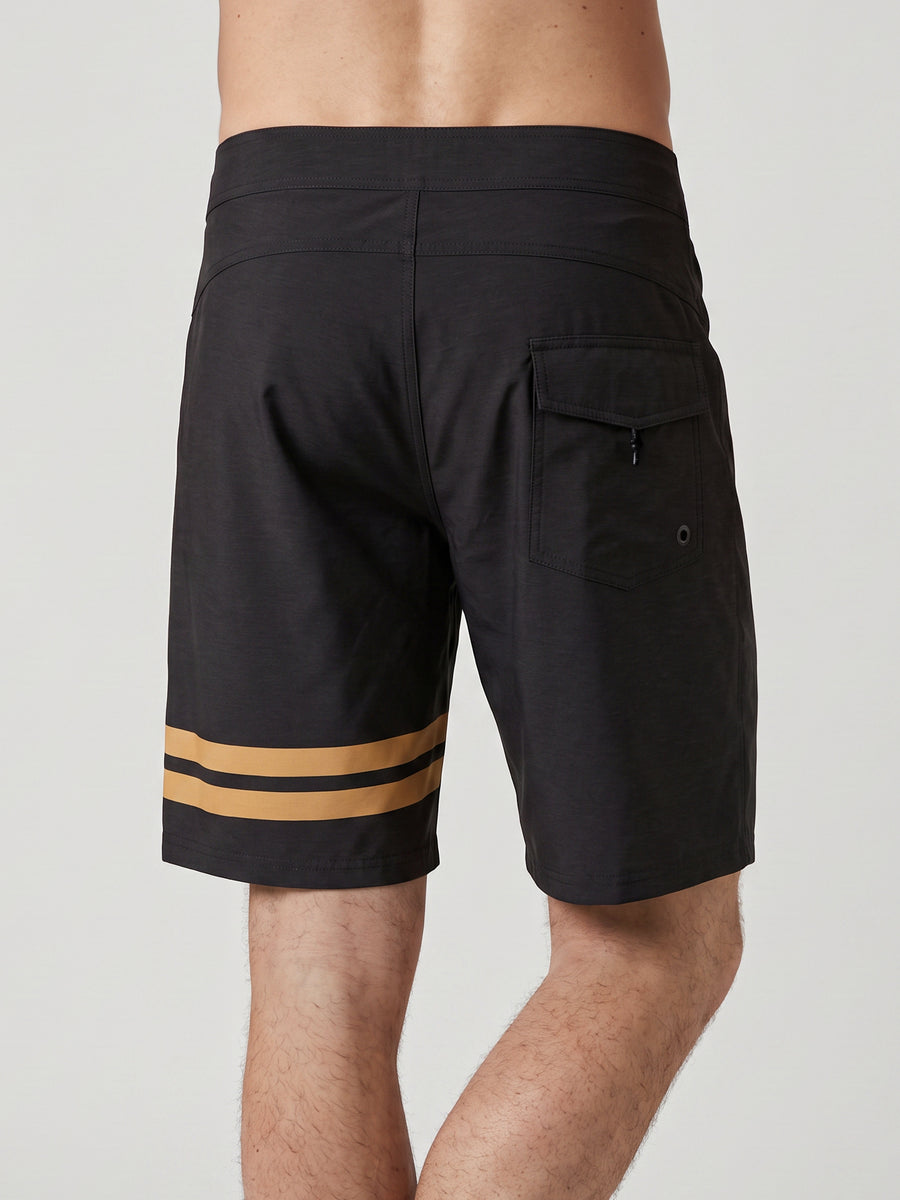 Traje de Baño Gris Oscuro Lines Hombre