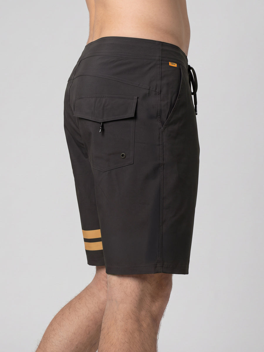 Traje de Baño Gris Oscuro Lines Hombre