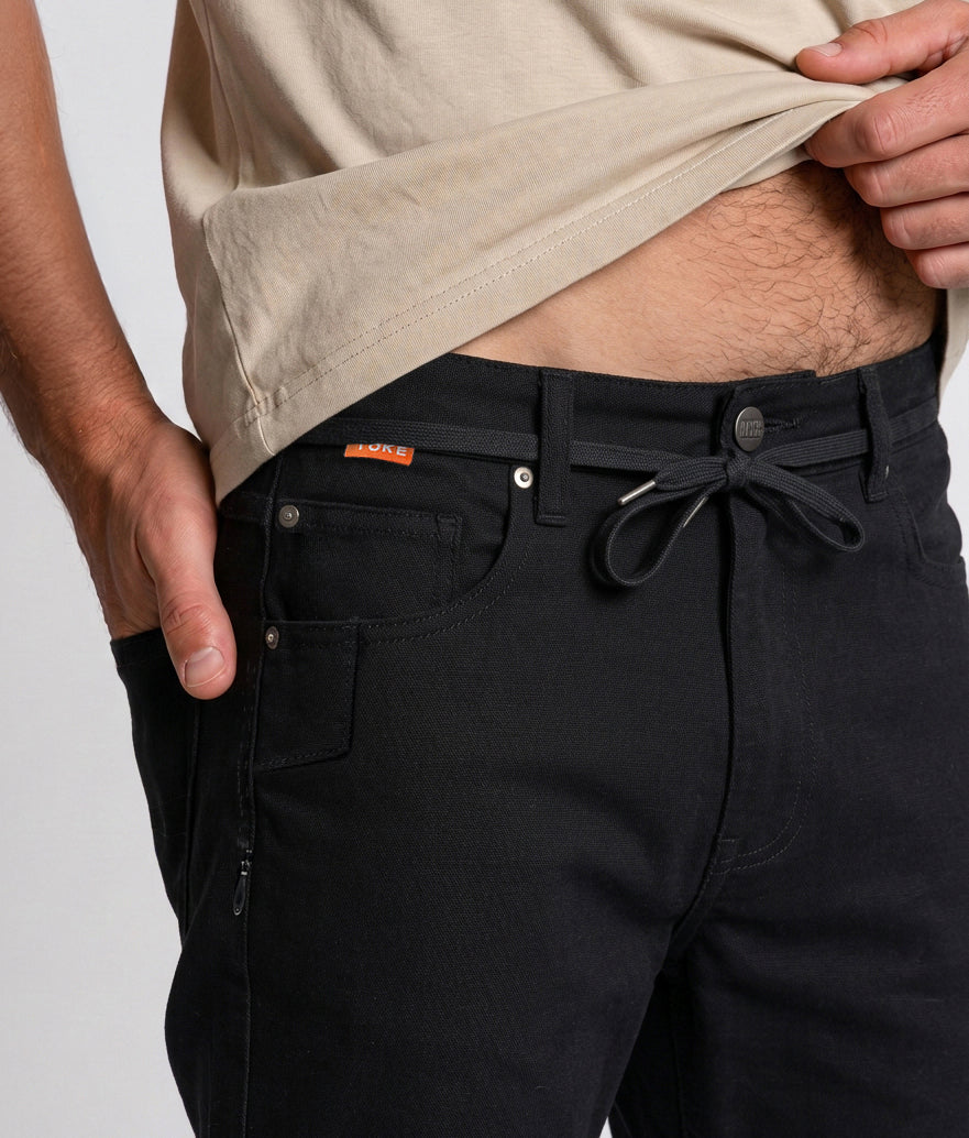 Pantalón Negro Hombre Racer