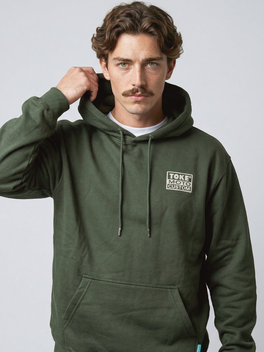 Poleron Hoodie Verde Hombre Reed