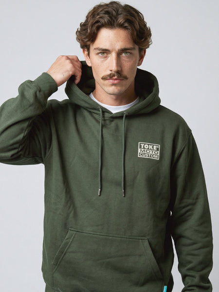 Poleron Hoodie Verde Hombre Reed