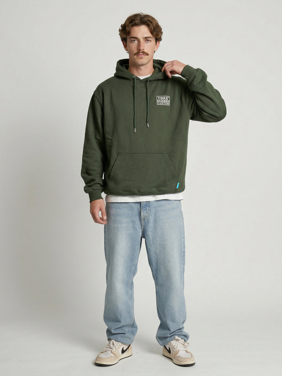 Poleron Hoodie Verde Hombre Reed