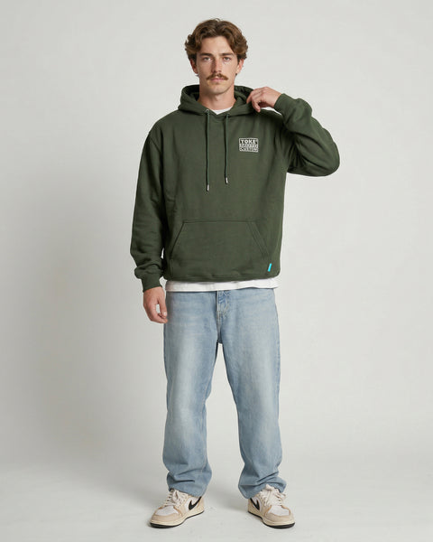 Poleron Hoodie Verde Hombre Reed