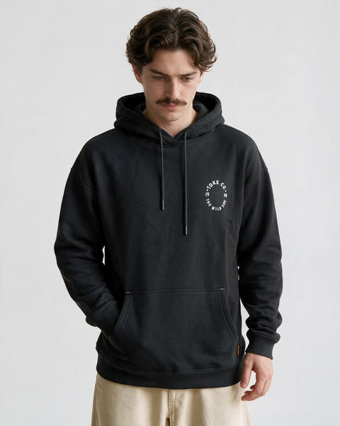 Poleron Hoodie Negro Hombre Racer