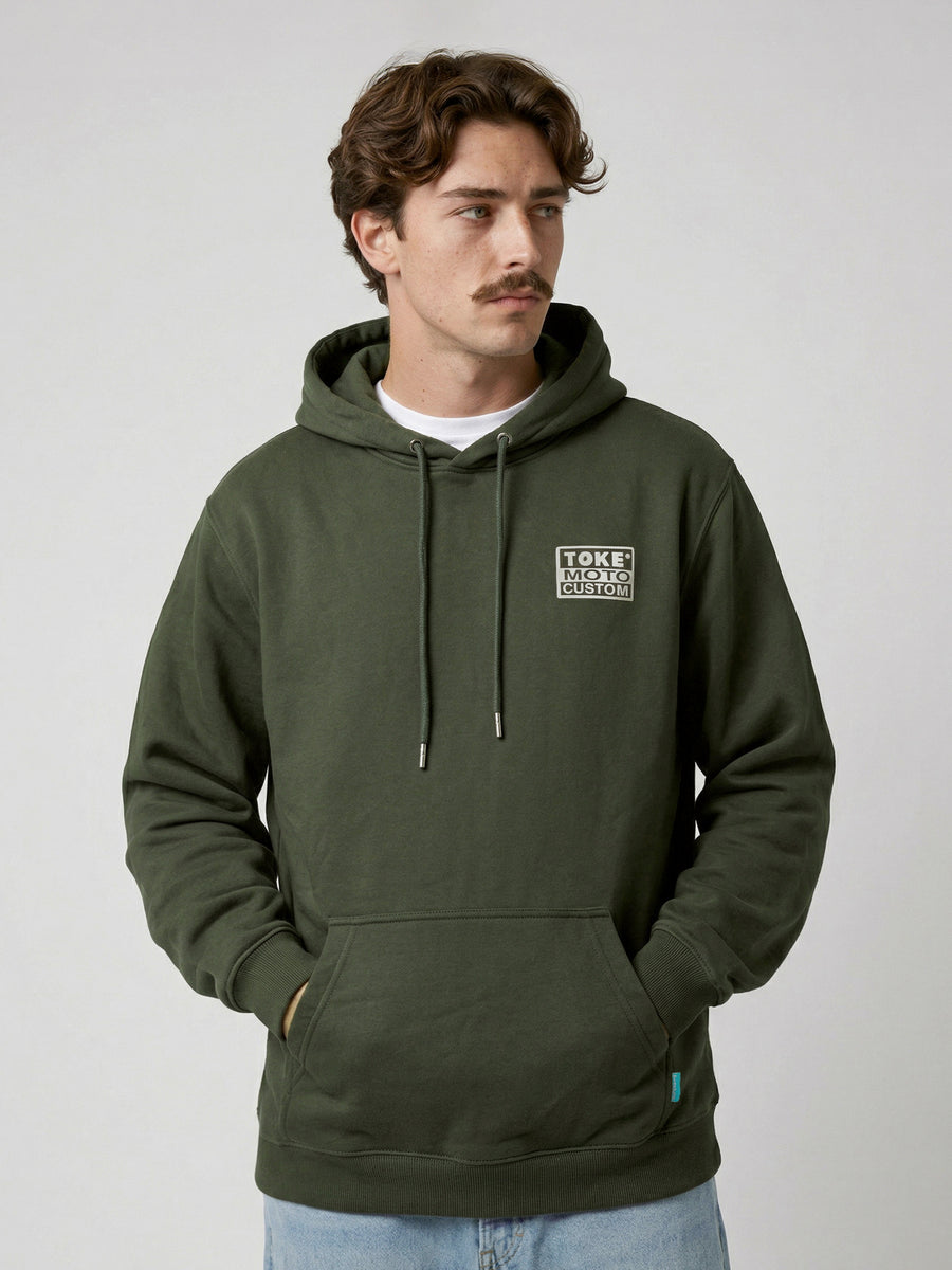 Poleron Hoodie Verde Hombre Reed