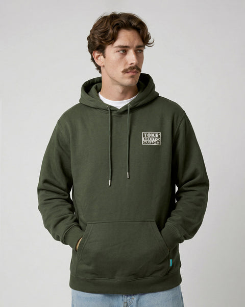 Poleron Hoodie Verde Hombre Reed