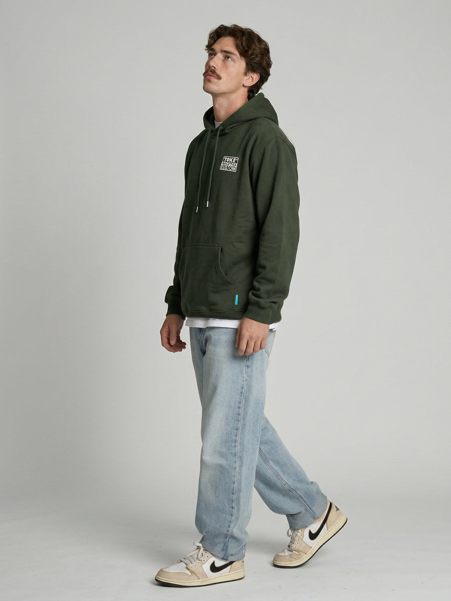 Poleron Hoodie Verde Hombre Reed