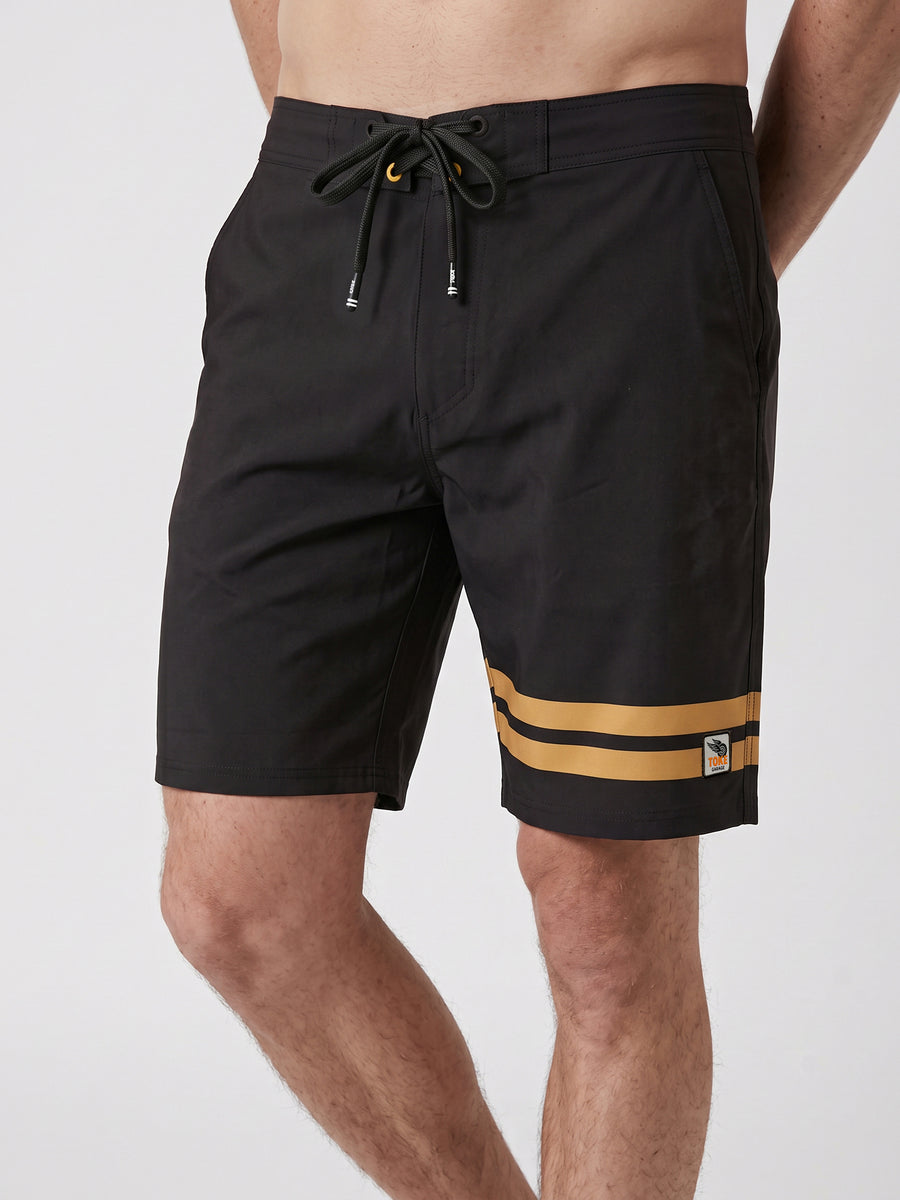 Traje de Baño Gris Oscuro Lines Hombre