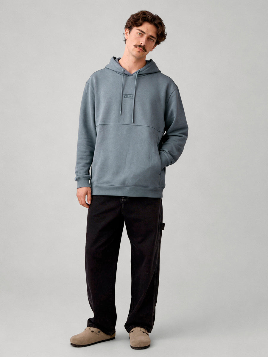 Poleron Hombre Hoodie Azul Lines