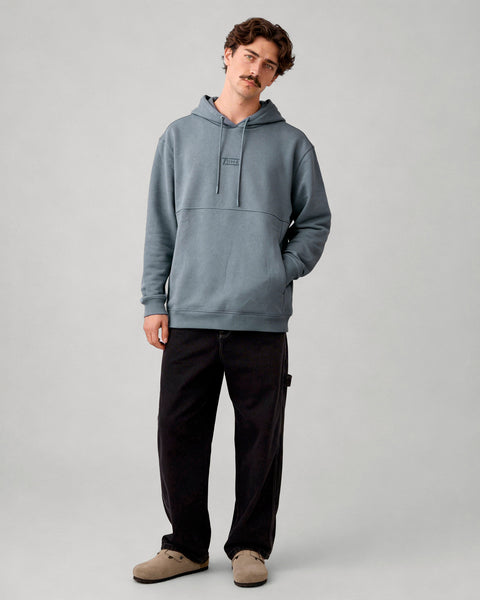 Poleron Hombre Hoodie Azul Lines