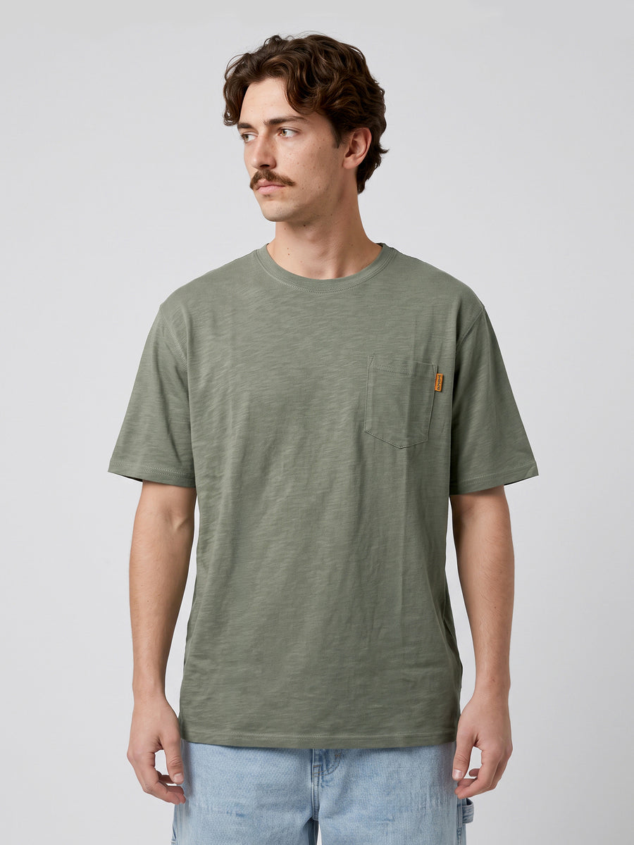 Polera Hombre Verde Bolsillo