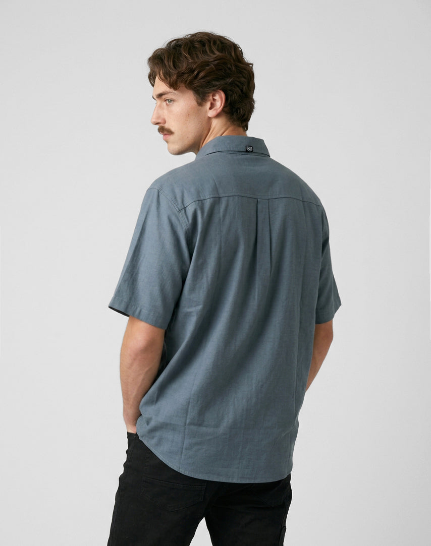 Camisa Hombre Lisa Azul Toke