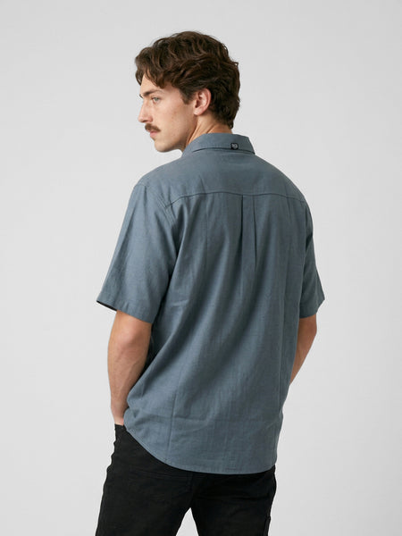 Camisa Hombre Lisa Azul Toke