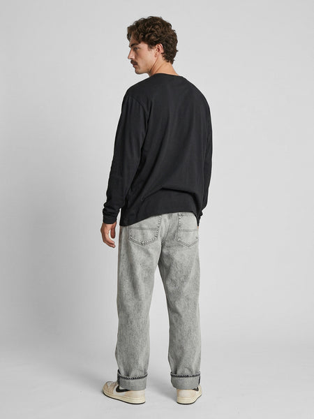 Polera Manga Larga Hombre Negra Spark