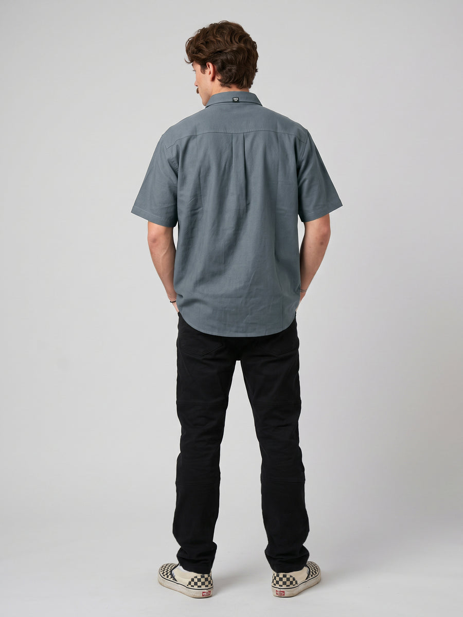 Camisa Hombre Lisa Azul Toke
