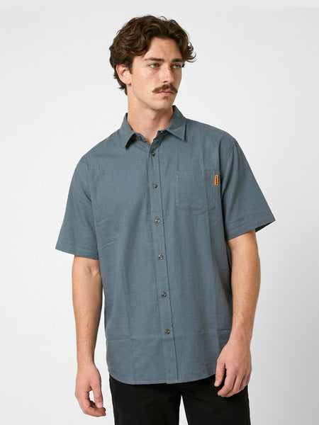 Camisa Hombre Lisa Azul Toke