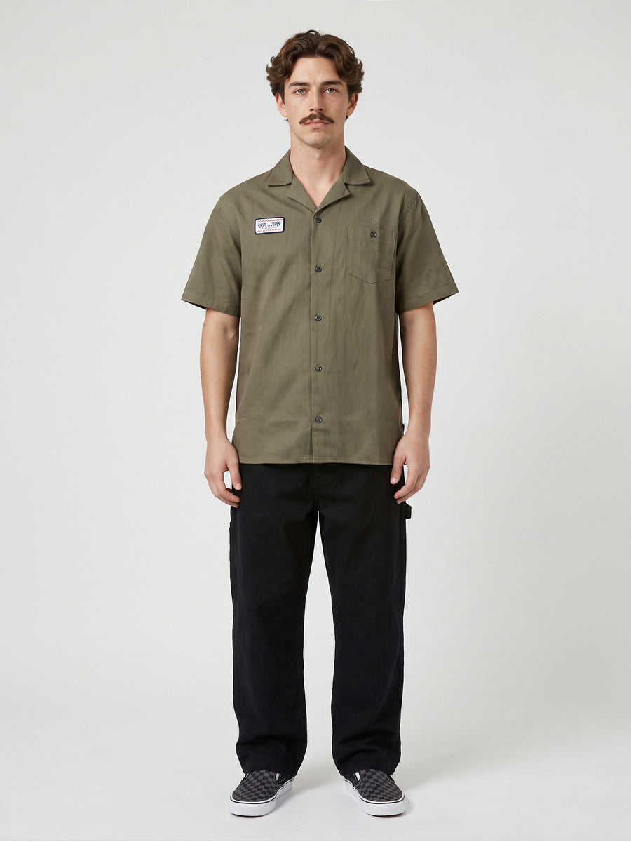 Camisa Manga Corta Verde Hombre Garage - Toke - vista 2