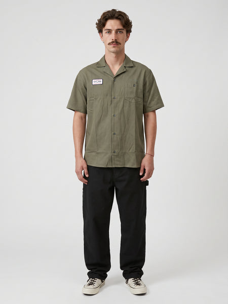 Camisa Manga Corta Verde Hombre Garage