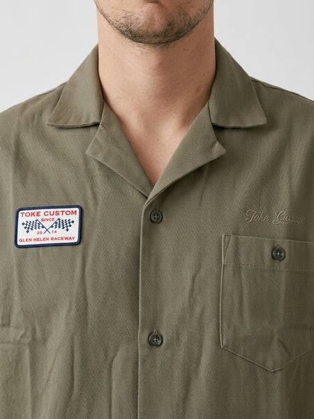 Camisa Manga Corta Verde Hombre Garage