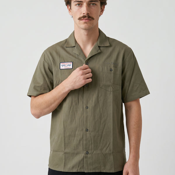 Camisa Manga Corta Verde Hombre Garage
