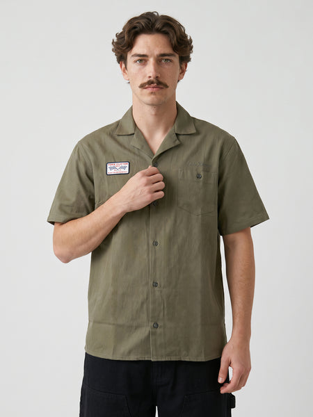 Camisa Manga Corta Verde Hombre Garage - Toke