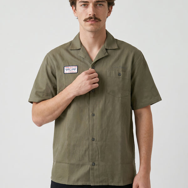 Camisa Manga Corta Verde Hombre Garage - Toke