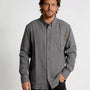 Camisa Manga Larga Hombre Lino Gris