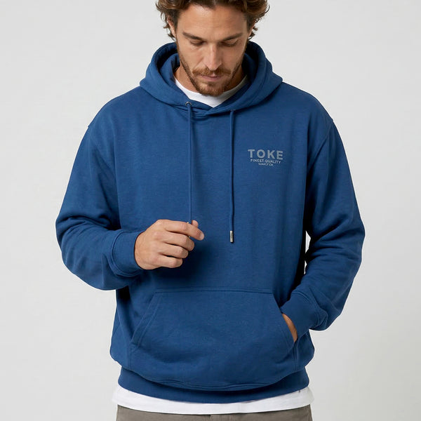 Poleron Hoodie Azul Hombre Maico
